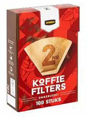 JUMBO COFFEE FILTERS PAPER NR 2 100 UNBLEACHED